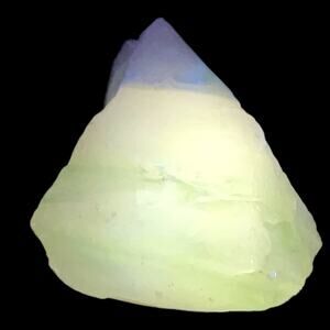 Mint Green Swirl White Art Glass Cullet‎ Glowing Manganese Slag #5GL150
